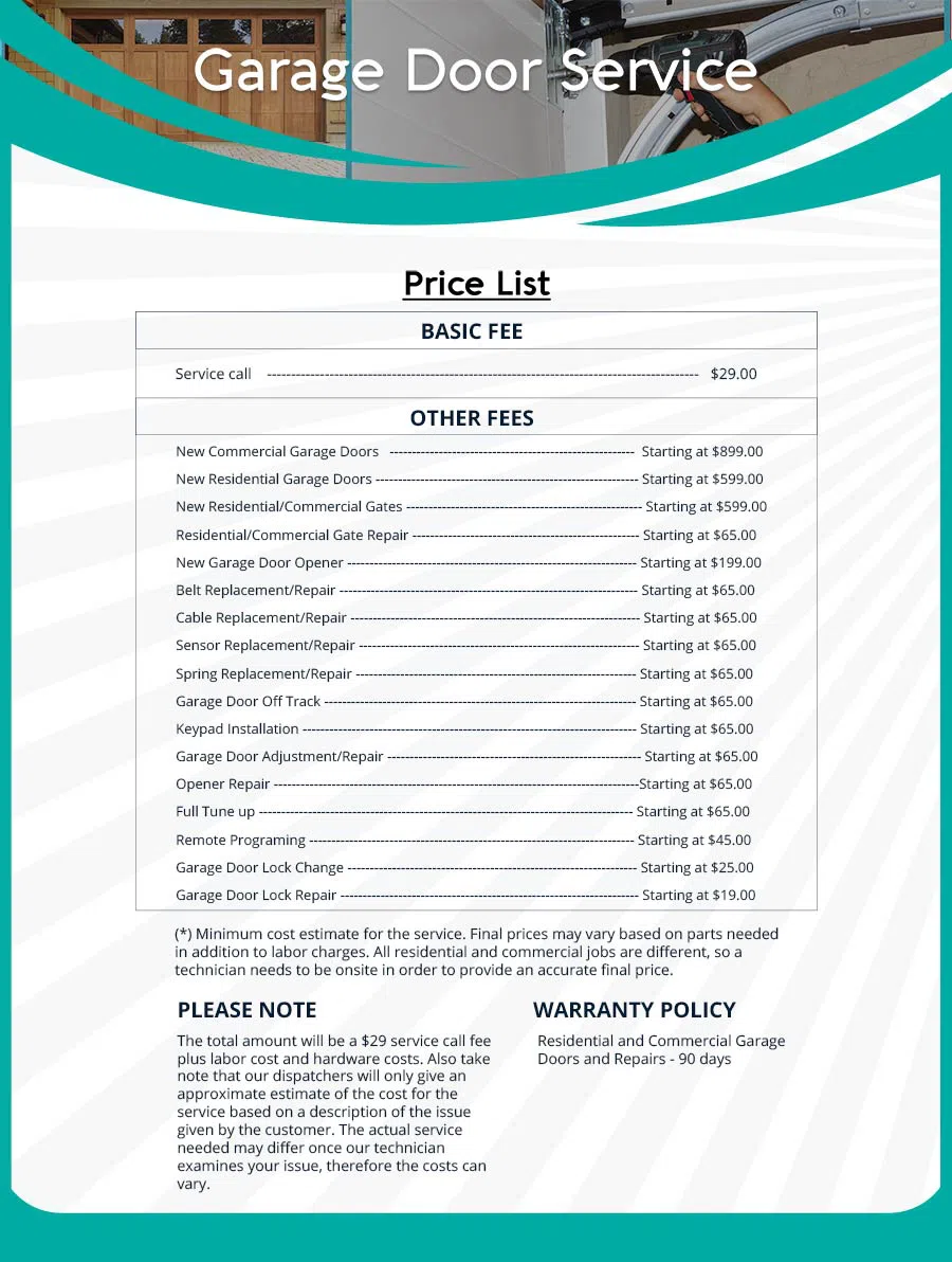 Garage Door Mobile Service Repair Plainfield, NJ 908-484-4869